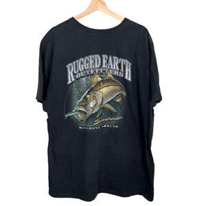 Rugged Earth Outfitters Bass Fish Nike T-shirt Mens 2XL